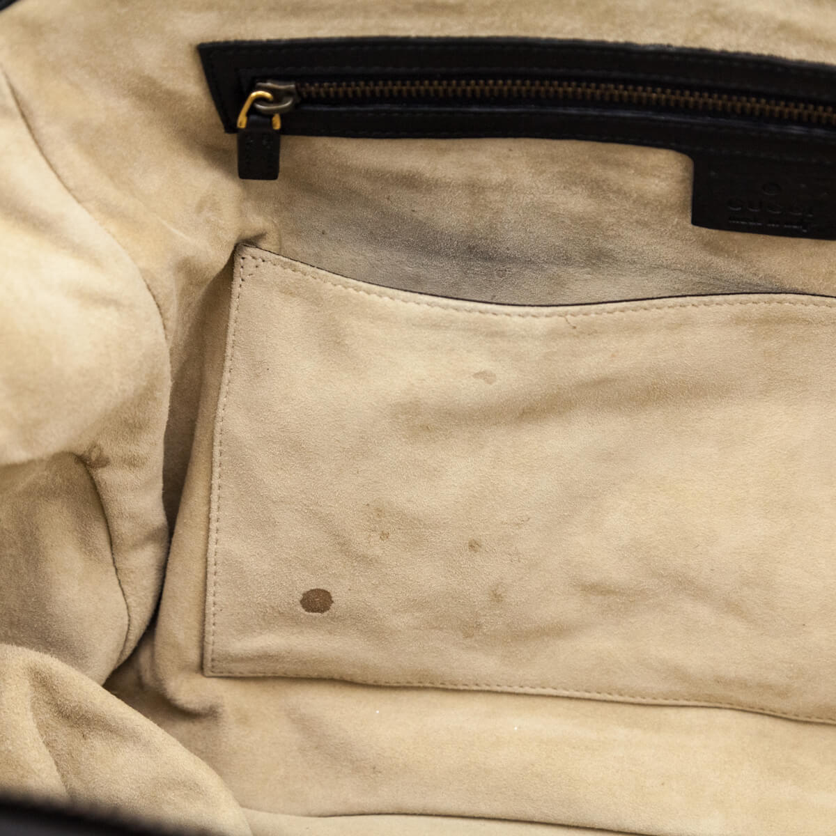 Gucci Black Pebbled Calfskin 1973 Top Handle Bag - Love that Bag etc - Preowned Authentic Designer Handbags & Preloved Fashions