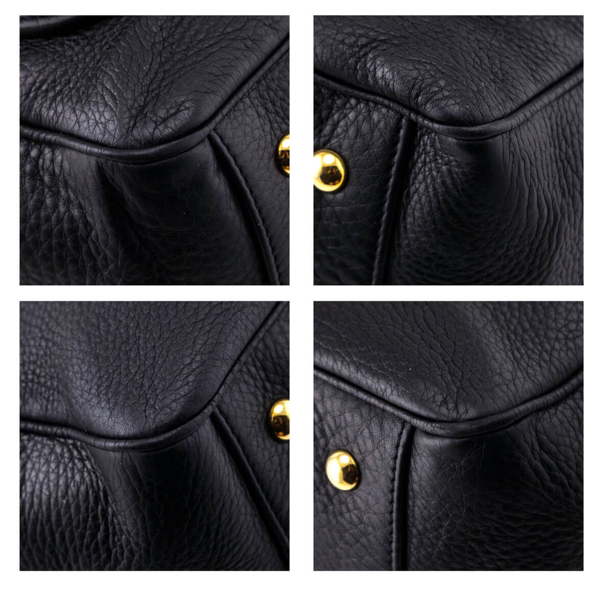Gucci Black Pebbled Calfskin 1973 Top Handle Bag - Love that Bag etc - Preowned Authentic Designer Handbags & Preloved Fashions