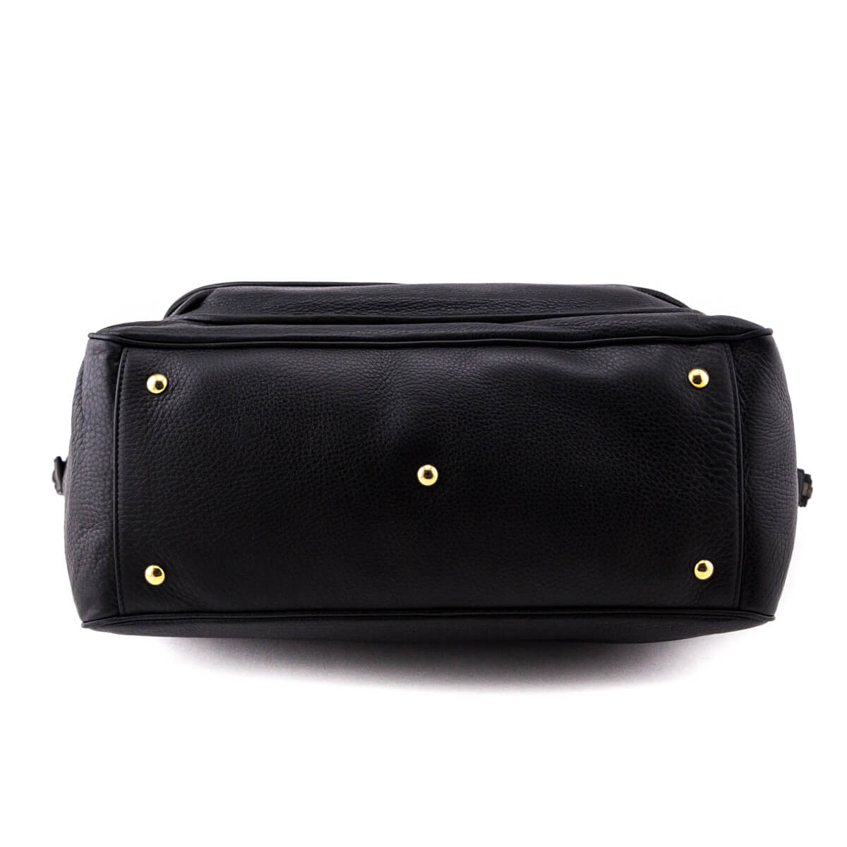 Gucci Black Pebbled Calfskin 1973 Top Handle Bag - Love that Bag etc - Preowned Authentic Designer Handbags & Preloved Fashions