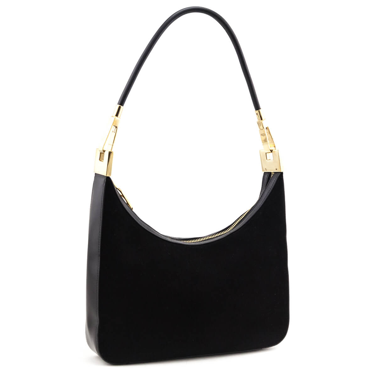 Gucci Black Suede & Leather Small Hobo - Love that Bag etc - Preowned Authentic Designer Handbags & Preloved Fashions
