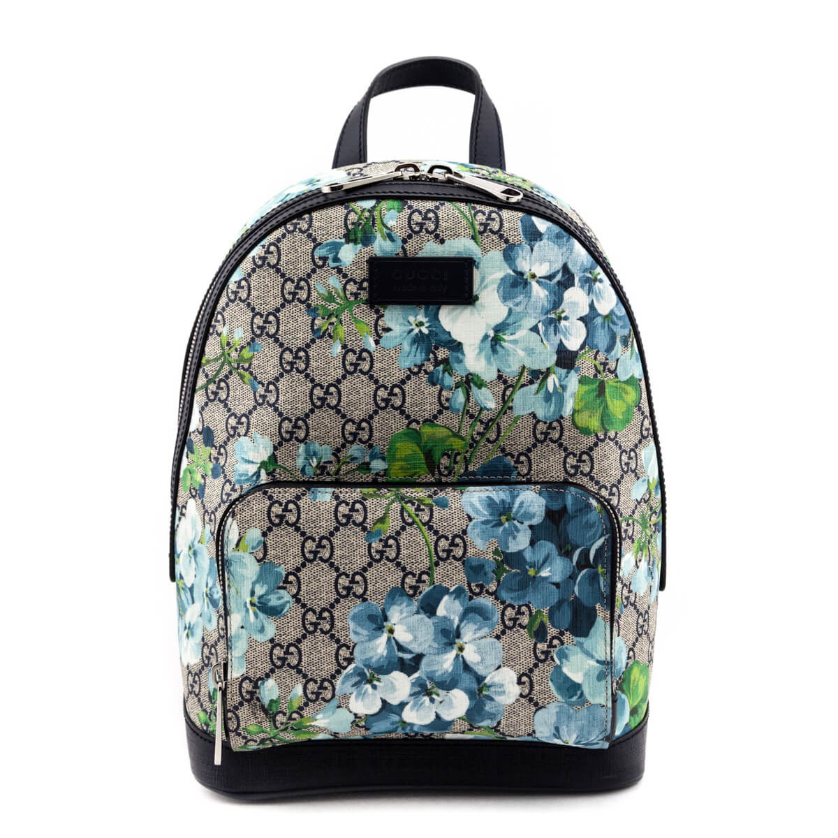 Gucci Blue GG Supreme Monogram Blooms Small Day Backpack - Love that Bag etc - Preowned Authentic Designer Handbags & Preloved Fashions