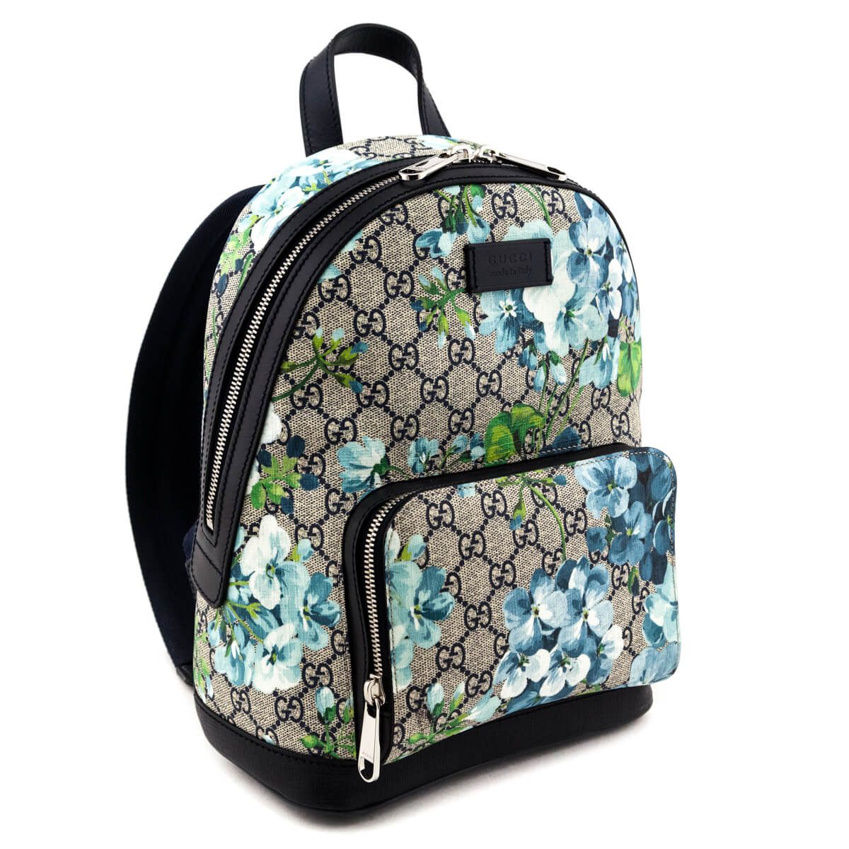 Gucci Blue GG Supreme Monogram Blooms Small Day Backpack - Love that Bag etc - Preowned Authentic Designer Handbags & Preloved Fashions