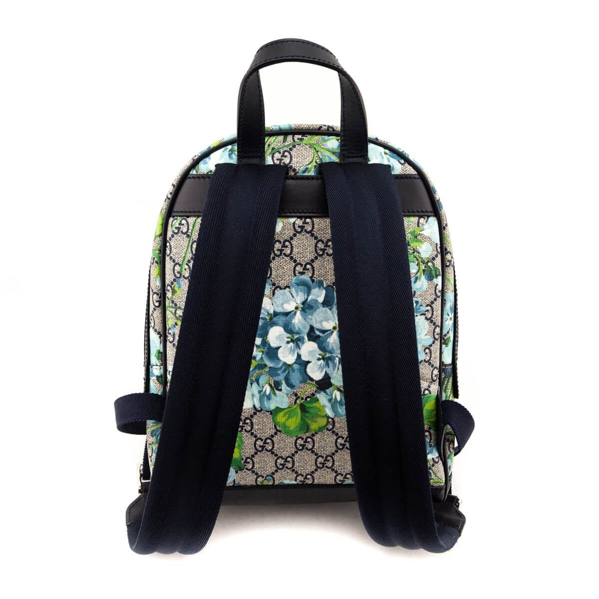 Gucci Blue GG Supreme Monogram Blooms Small Day Backpack - Love that Bag etc - Preowned Authentic Designer Handbags & Preloved Fashions