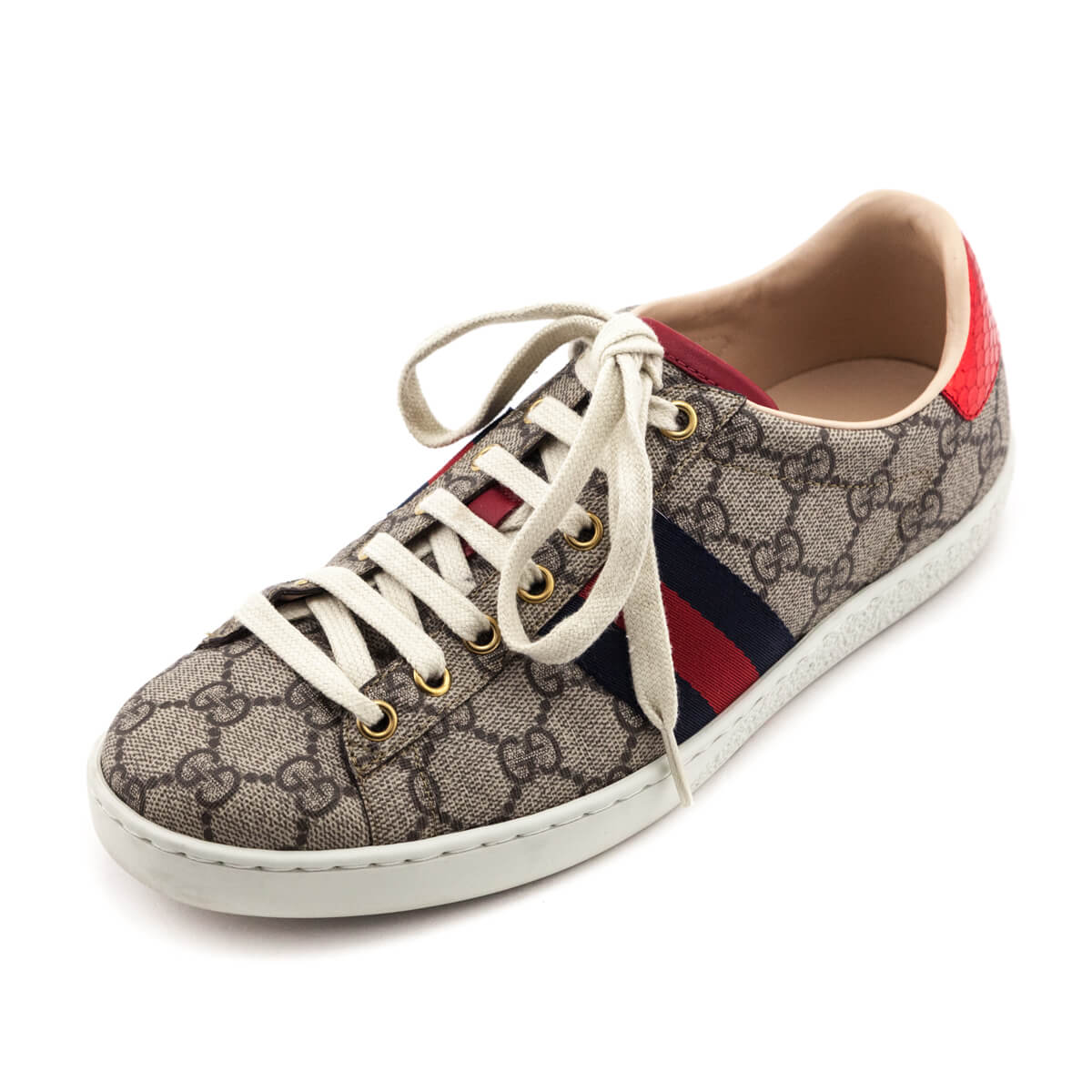 Gucci Blue Red GG Supreme Ace Sneakers Preloved Gucci Sneakers
