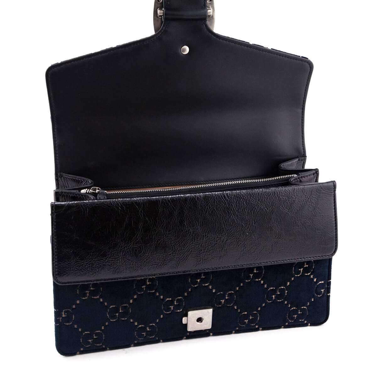 Gucci Dark Blue Velvet GG Monogram Small Dionysus Shoulder Bag - Love that Bag etc - Preowned Authentic Designer Handbags & Preloved Fashions