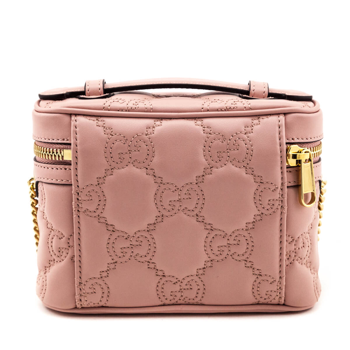 Gucci Light Pink GG Matelasse Calfskin Mini Top Handle Bag - Love that Bag etc - Preowned Authentic Designer Handbags & Preloved Fashions