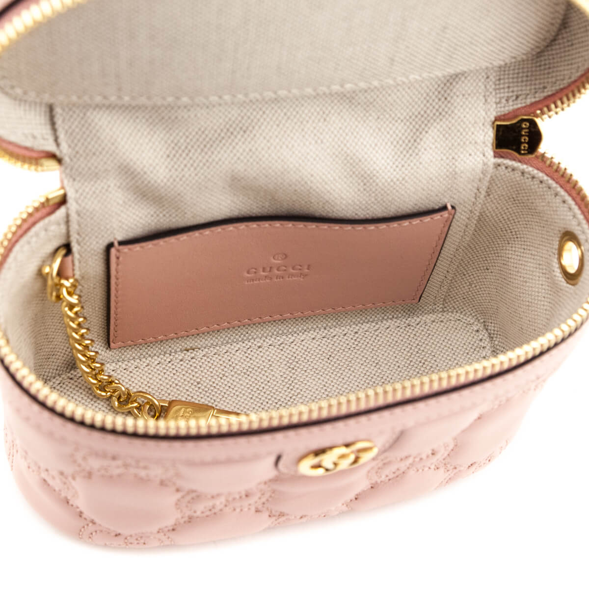 Gucci Light Pink GG Matelasse Calfskin Mini Top Handle Bag - Love that Bag etc - Preowned Authentic Designer Handbags & Preloved Fashions