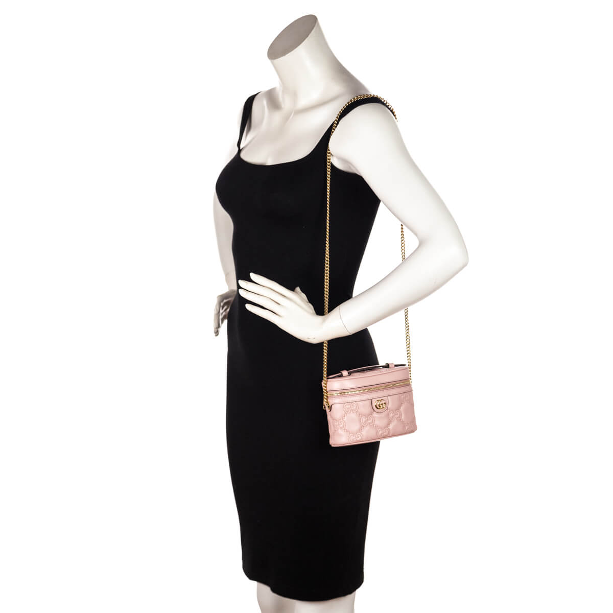Gucci Light Pink GG Matelasse Calfskin Mini Top Handle Bag - Love that Bag etc - Preowned Authentic Designer Handbags & Preloved Fashions