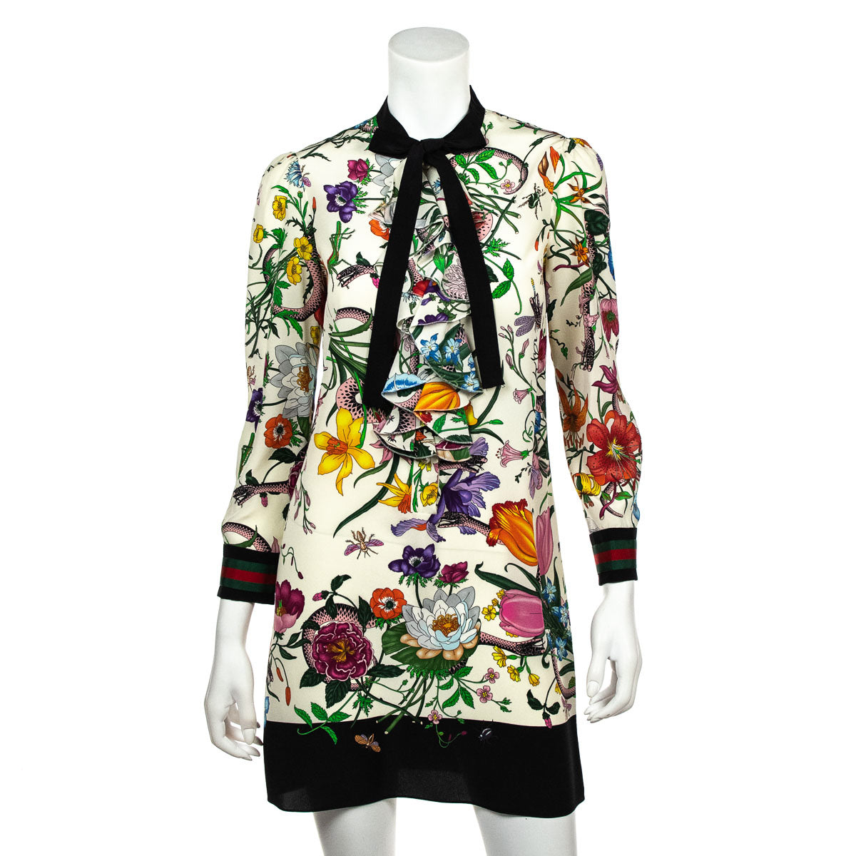Gucci Multicolor Flora Silk Dress Size XS | IT 40 - Love that Bag etc - Preowned Authentic Designer Handbags & Preloved Fashions