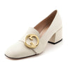 Gucci Mystic White Blondie GG Mid-Heel Pumps Size US 8 | EU 38 - Love that Bag etc - Preowned Authentic Designer Handbags & Preloved Fashions