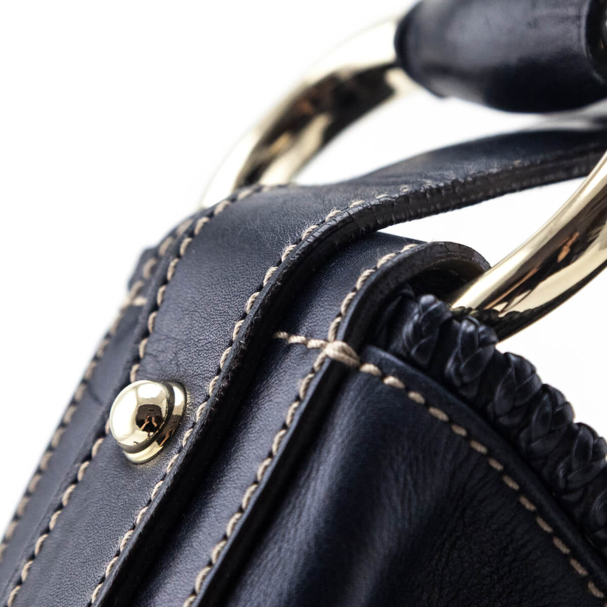 Gucci Navy Horsebit Large Hobo - Love that Bag etc - Preowned Authentic Designer Handbags & Preloved Fashions