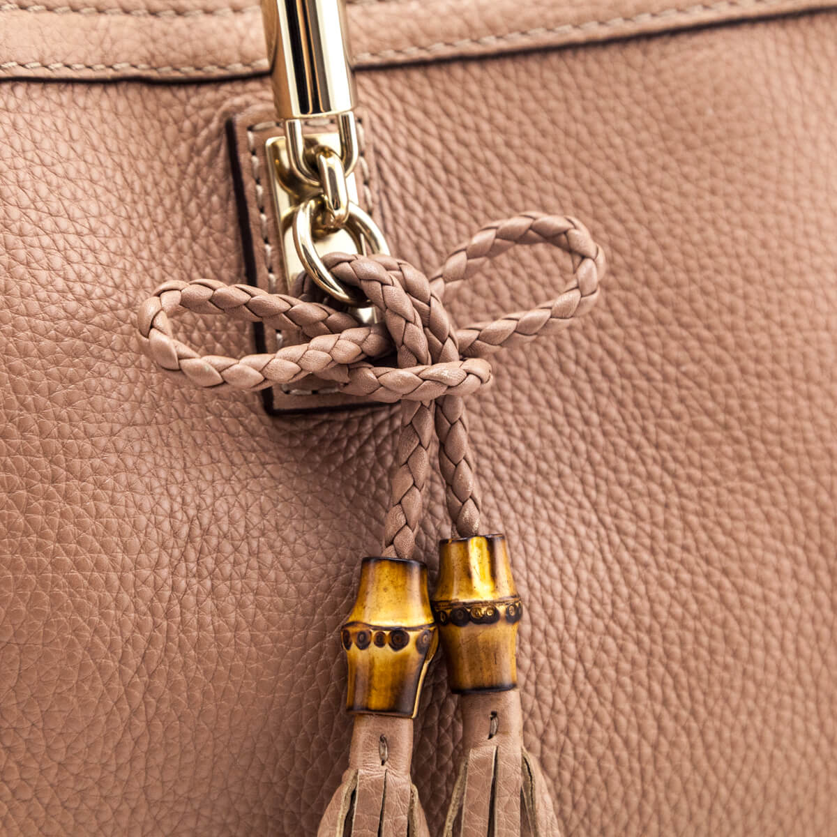 Gucci Rose Beige Pebbled Calfskin Medium Bella Tote - Love that Bag etc - Preowned Authentic Designer Handbags & Preloved Fashions