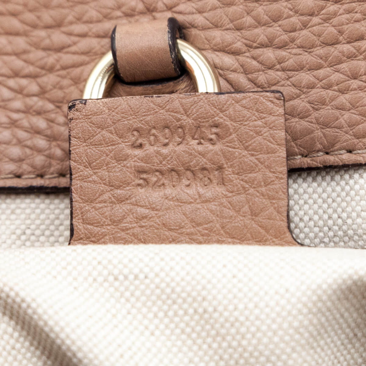 Gucci Rose Beige Pebbled Calfskin Medium Bella Tote - Love that Bag etc - Preowned Authentic Designer Handbags & Preloved Fashions