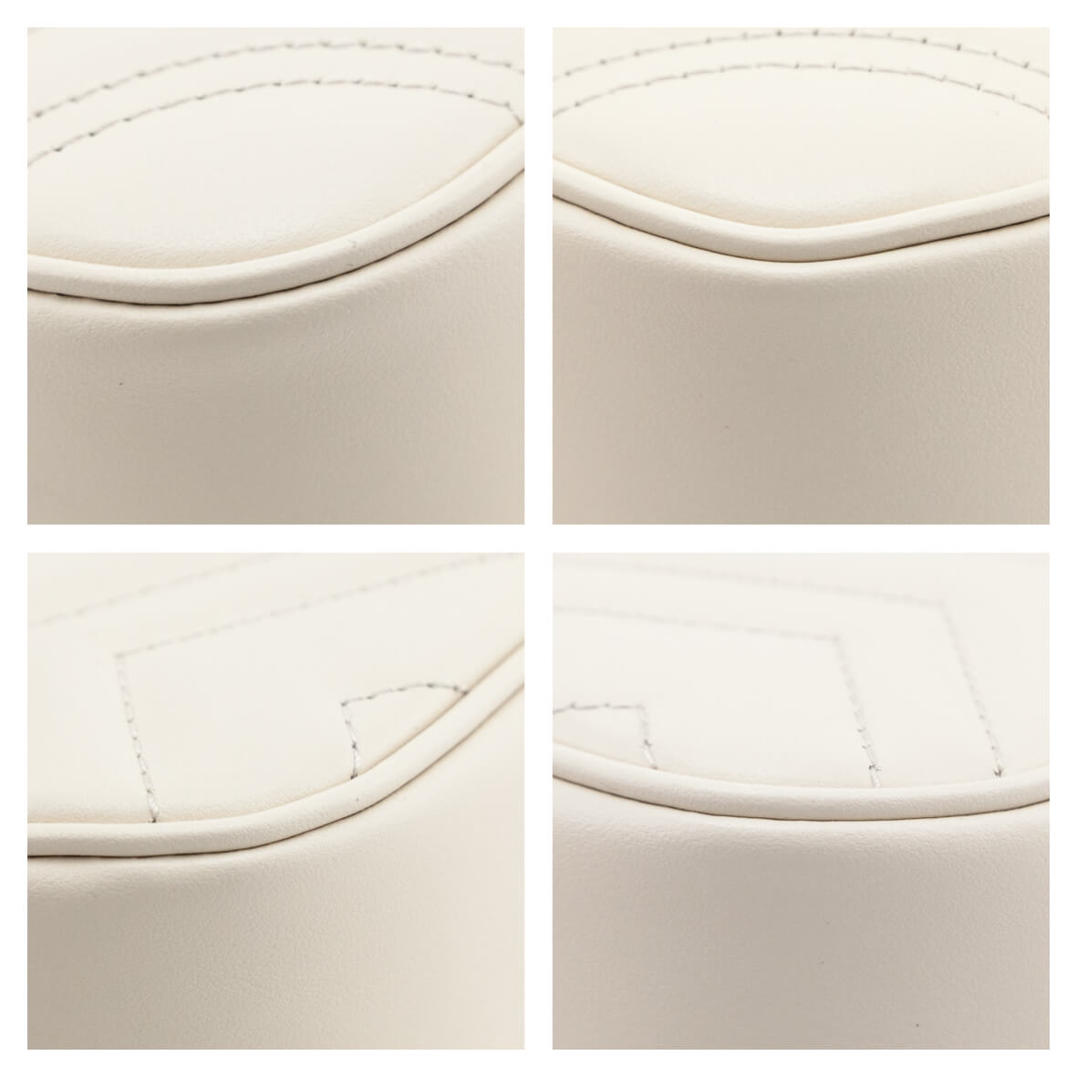 Gucci White Calfskin Matelasse Monochrome GG Marmont Bag - Love that Bag etc - Preowned Authentic Designer Handbags & Preloved Fashions