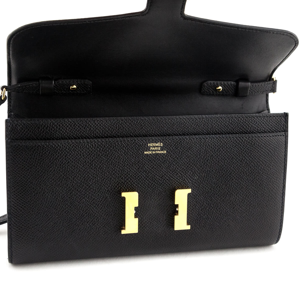 Hermes Black Epsom Constance Long To Go Wallet - Love that Bag etc - Preowned Authentic Designer Handbags & Preloved Fashions