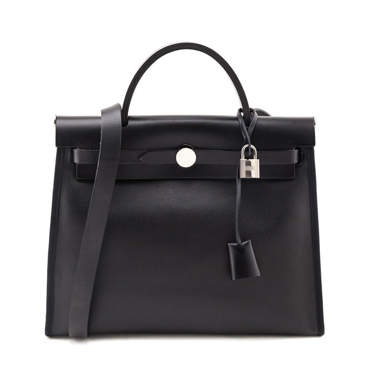 ARNYSバッグ　charvet HERMES hender scheme Hermes Black & Ecru Toile H Berline & Vache Hunter Herbag Zip 31