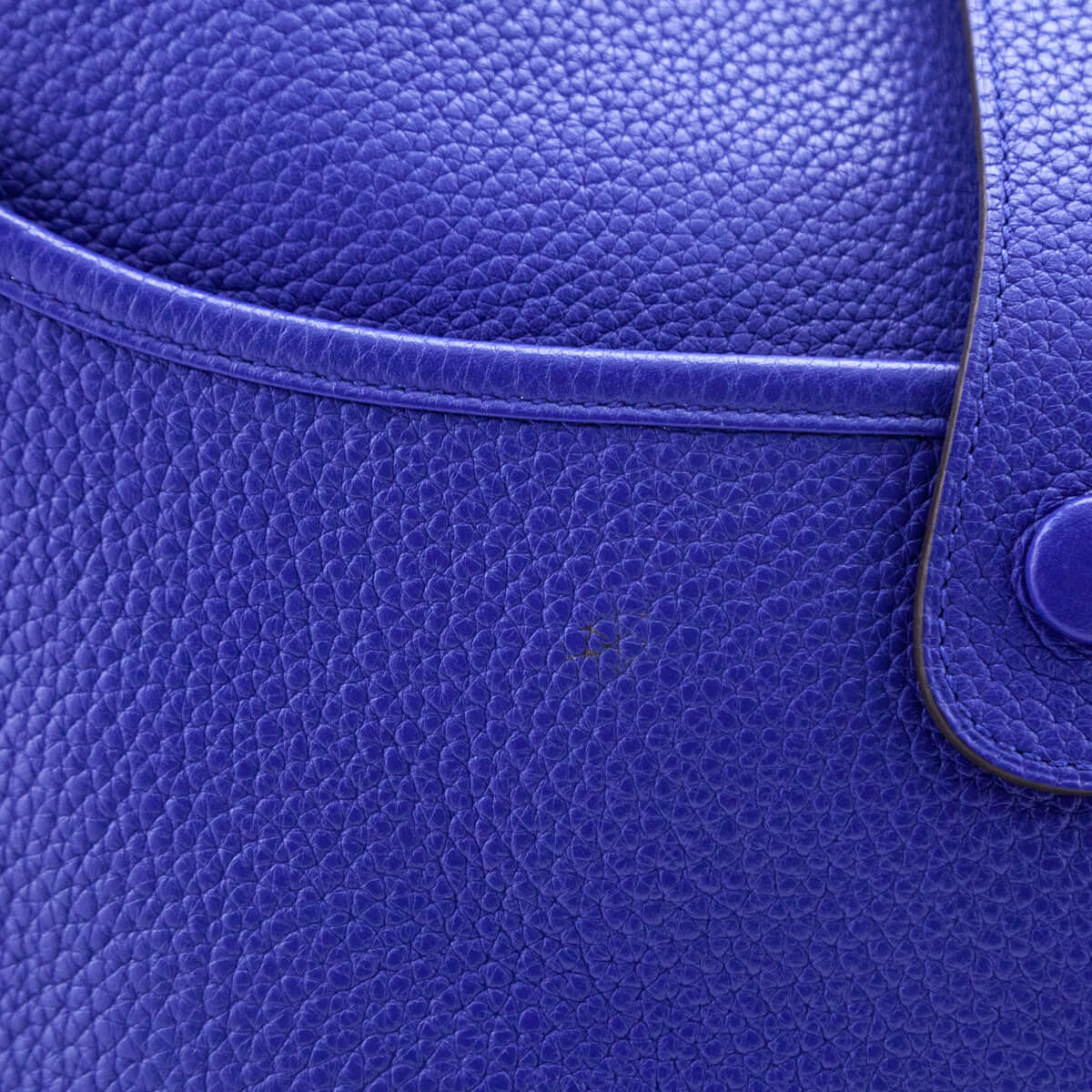 Hermes Bleu Royal Clemence Evelyne III GM - Love that Bag etc - Preowned Authentic Designer Handbags & Preloved Fashions