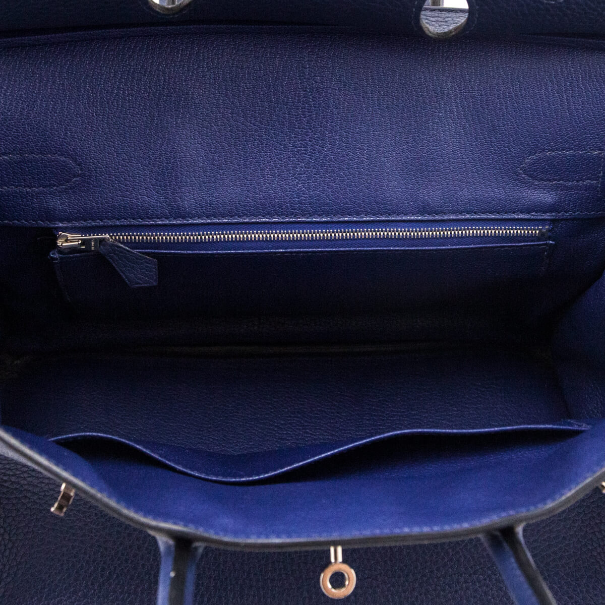 Hermes Bleu Saphir Taurillon Clemence Birkin 30 - Love that Bag etc - Preowned Authentic Designer Handbags & Preloved Fashions