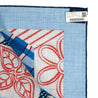 Hermes Blue & Gray American Quilt Cashmere Shawl 140 - Love that Bag etc - Preowned Authentic Designer Handbags & Preloved Fashions