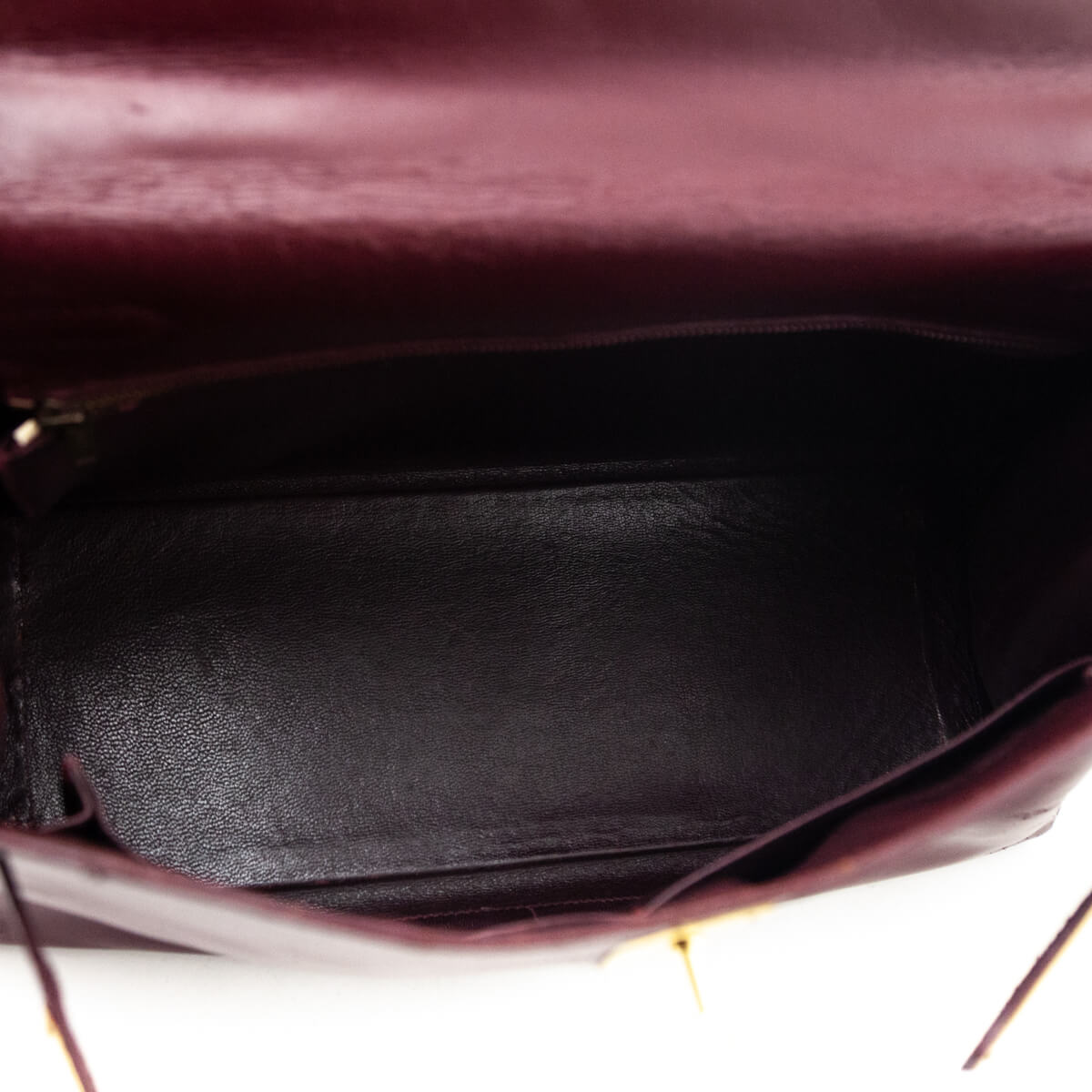 Hermes Burgundy Box Vintage Kelly 32 Retourne - Love that Bag etc - Preowned Authentic Designer Handbags & Preloved Fashions