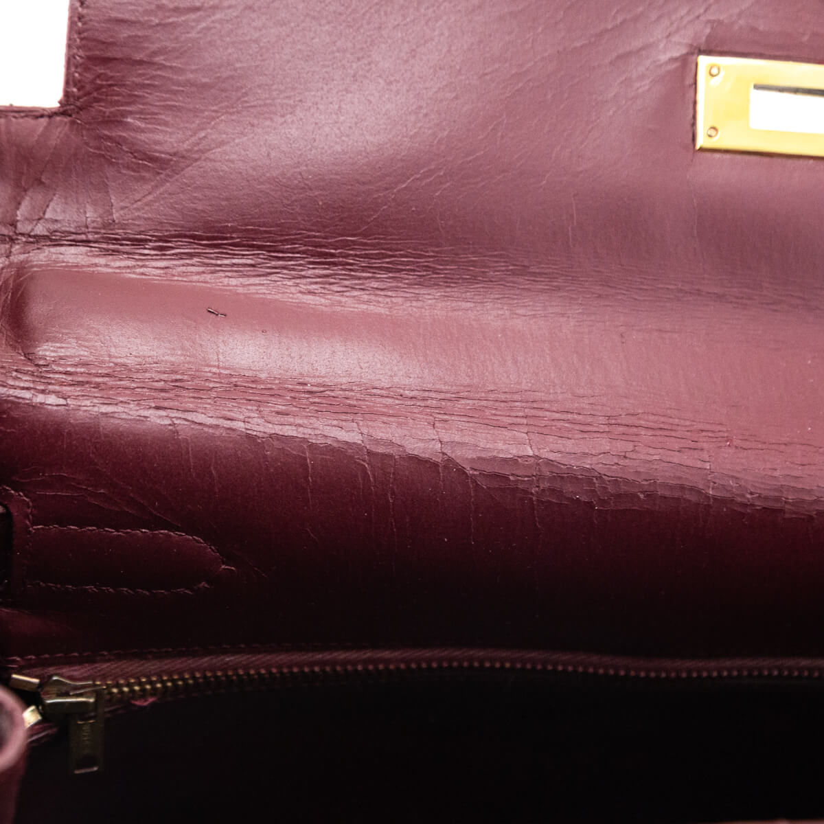 Hermes Burgundy Box Vintage Kelly 32 Retourne - Love that Bag etc - Preowned Authentic Designer Handbags & Preloved Fashions