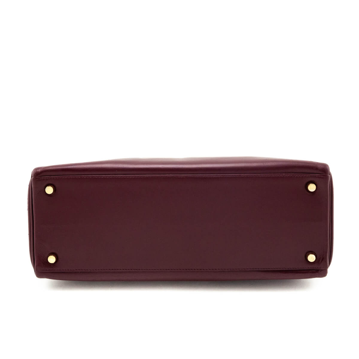 Hermes Burgundy Box Vintage Kelly 32 Retourne - Love that Bag etc - Preowned Authentic Designer Handbags & Preloved Fashions