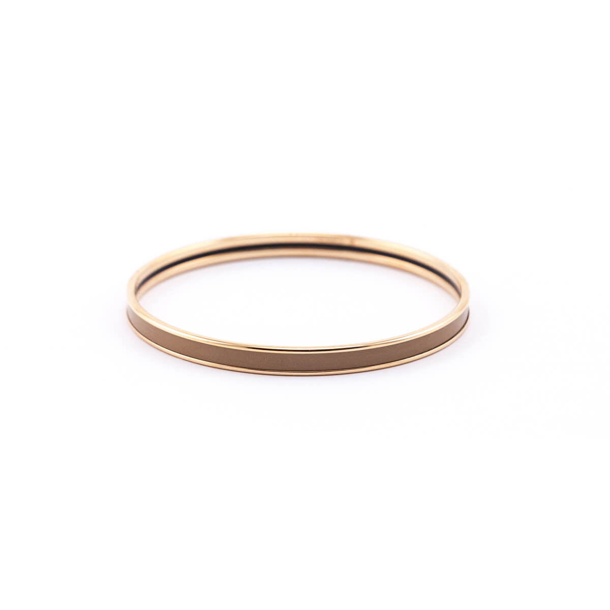 Hermes Chataigne Enamel & Rose Gold Uni Bangle Size L - Love that Bag etc - Preowned Authentic Designer Handbags & Preloved Fashions