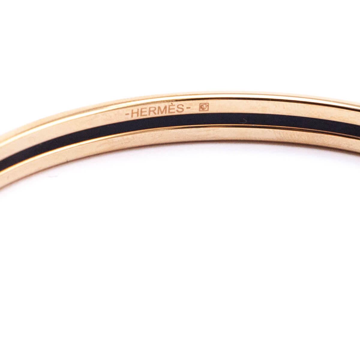 Hermes Chataigne Enamel & Rose Gold Uni Bangle Size L - Love that Bag etc - Preowned Authentic Designer Handbags & Preloved Fashions