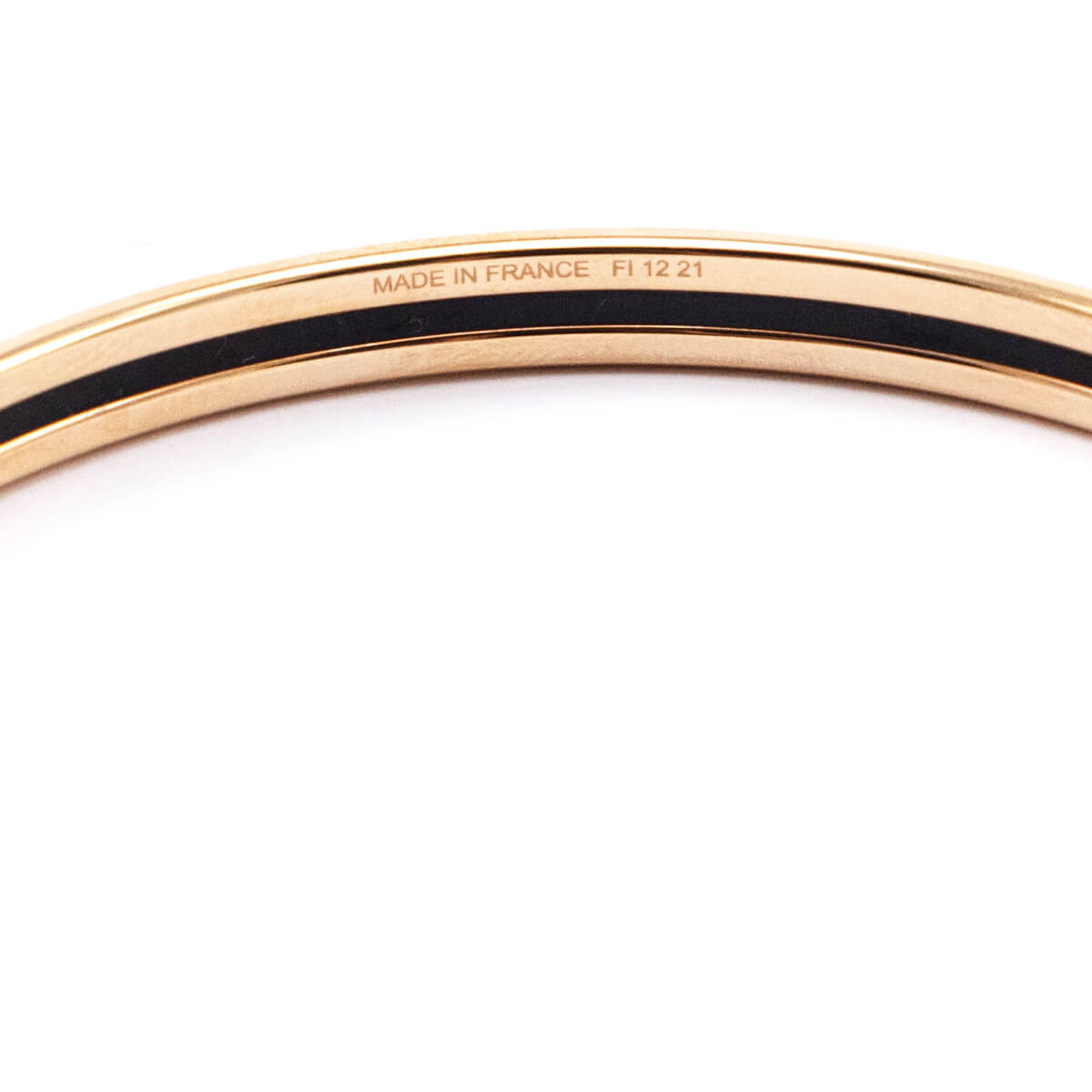 Hermes Chataigne Enamel & Rose Gold Uni Bangle Size L - Love that Bag etc - Preowned Authentic Designer Handbags & Preloved Fashions