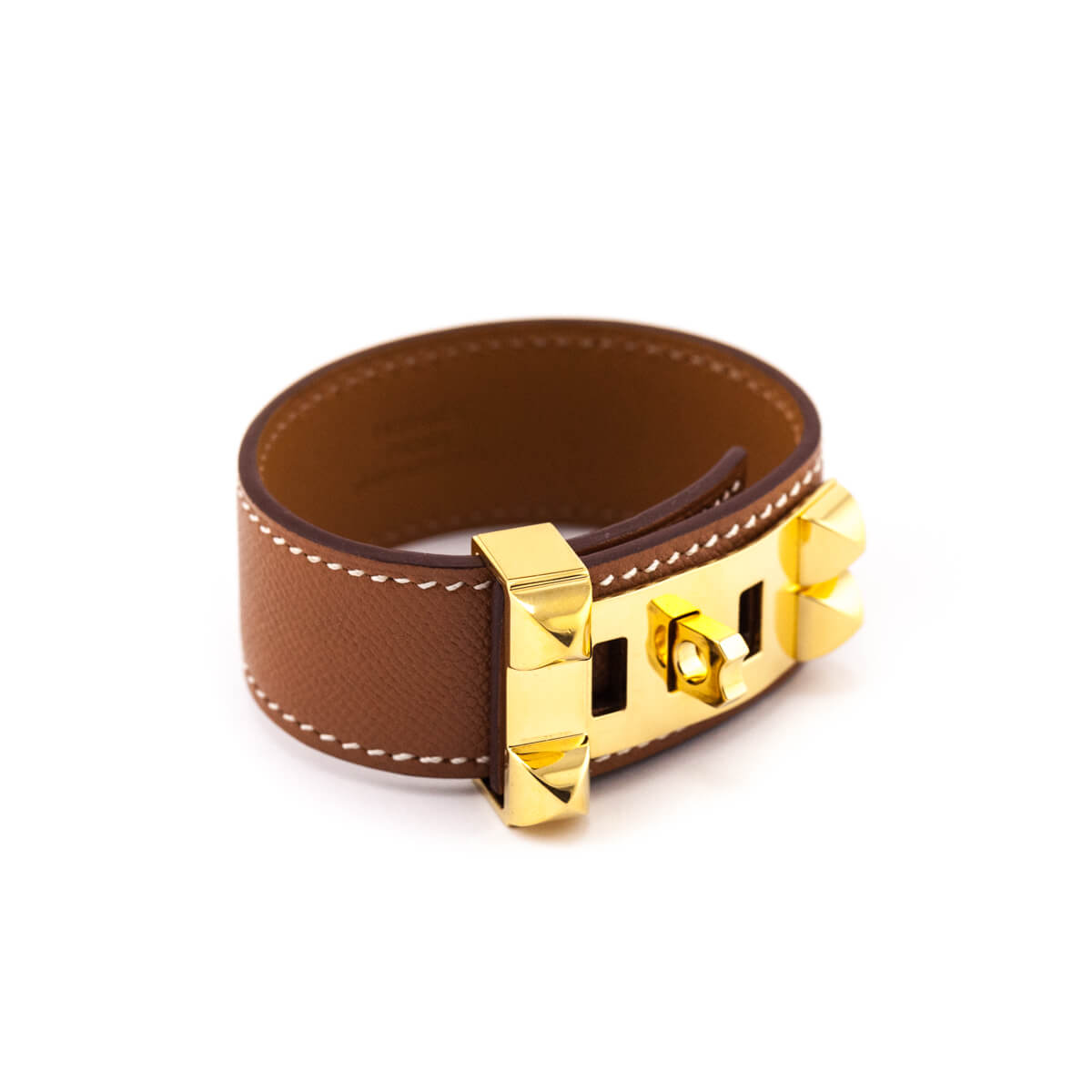 Hermes Gold Madame Calfskin Collier de Chien 24 Bracelet - Love that Bag etc - Preowned Authentic Designer Handbags & Preloved Fashions