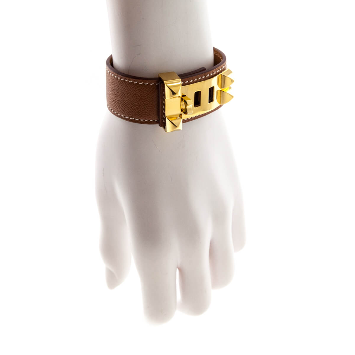 Hermes Gold Madame Calfskin Collier de Chien 24 Bracelet - Love that Bag etc - Preowned Authentic Designer Handbags & Preloved Fashions