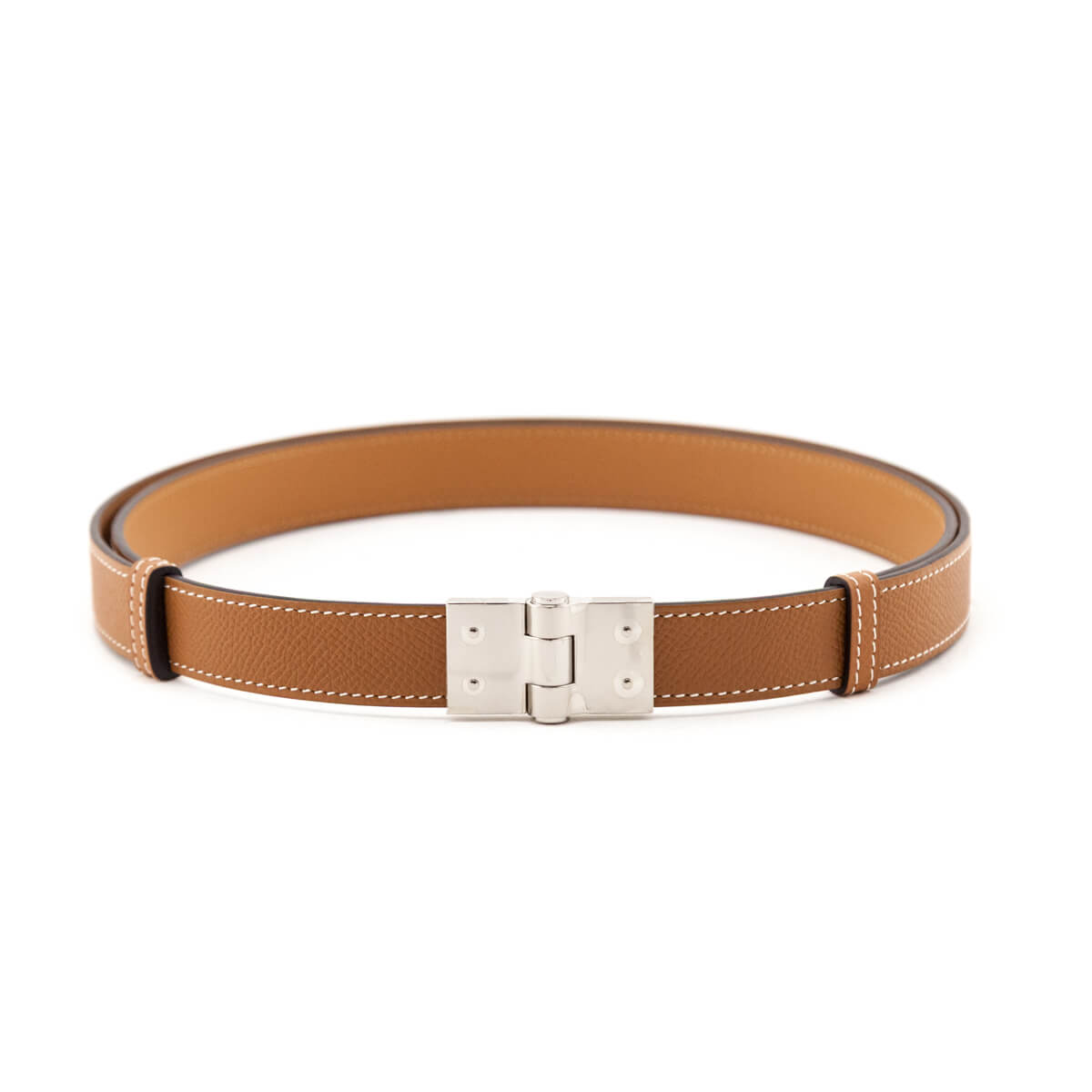 22 Hermes Brown Belt Hermès // Brown & Black Reversible H Belt – VSP Consignment main image 2