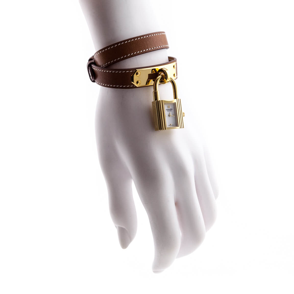 Hermes Gold-Plated Dual Leather Kelly Watch - Love that Bag etc - Preowned Authentic Designer Handbags & Preloved Fashions