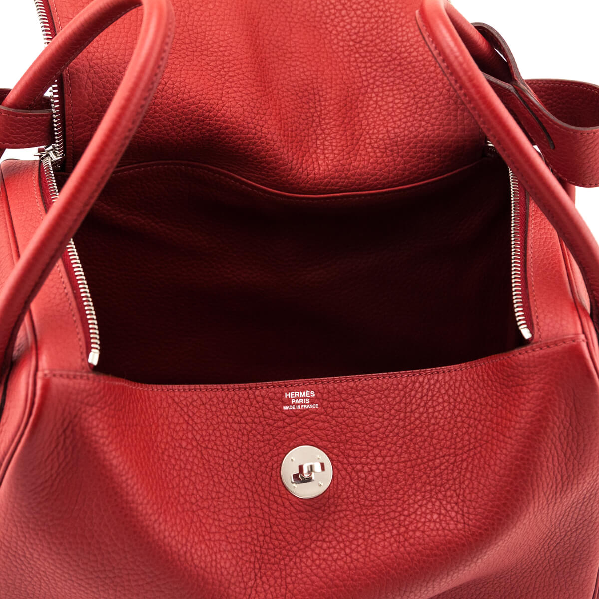 Hermes Rouge Garance Clemence Lindy 34 - Love that Bag etc - Preowned Authentic Designer Handbags & Preloved Fashions