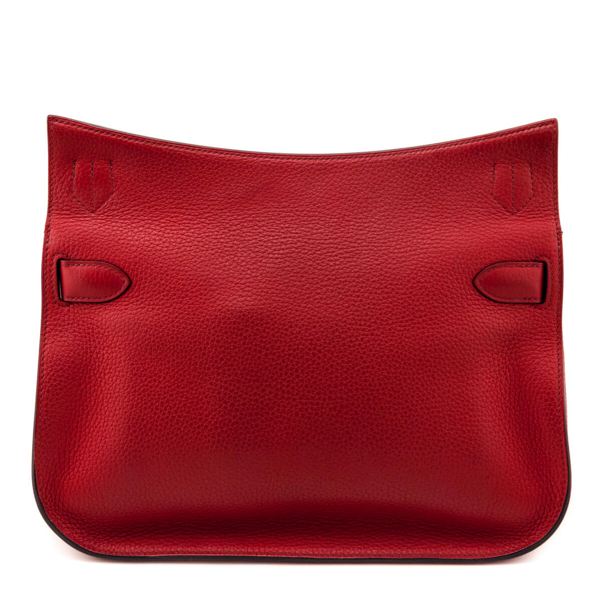 Hermes Rouge H & Rouge Casaque Taurillon Clemence Bi-Color Jypsiere 28 - Love that Bag etc - Preowned Authentic Designer Handbags & Preloved Fashions
