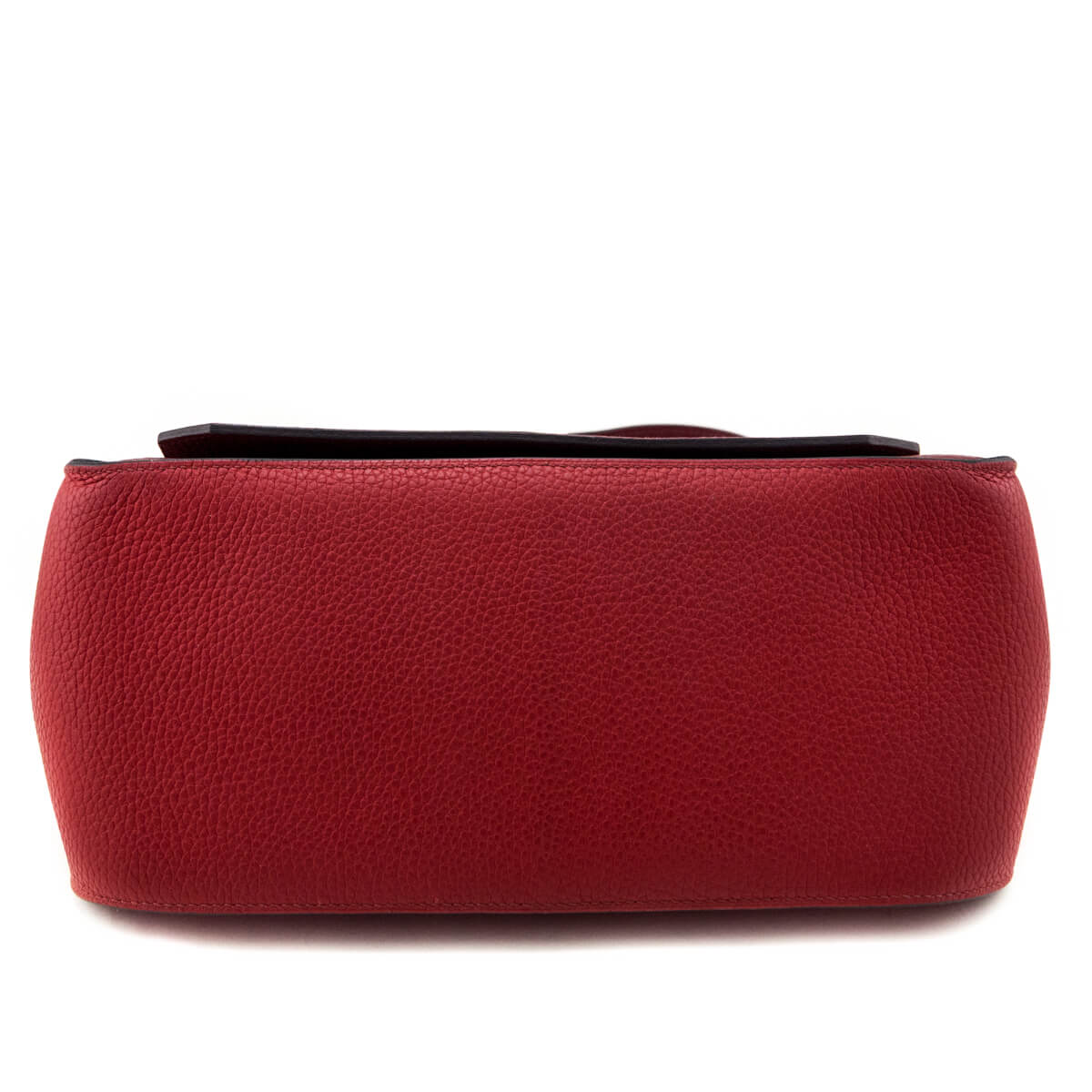 Hermes Rouge H & Rouge Casaque Taurillon Clemence Bi-Color Jypsiere 28 - Love that Bag etc - Preowned Authentic Designer Handbags & Preloved Fashions