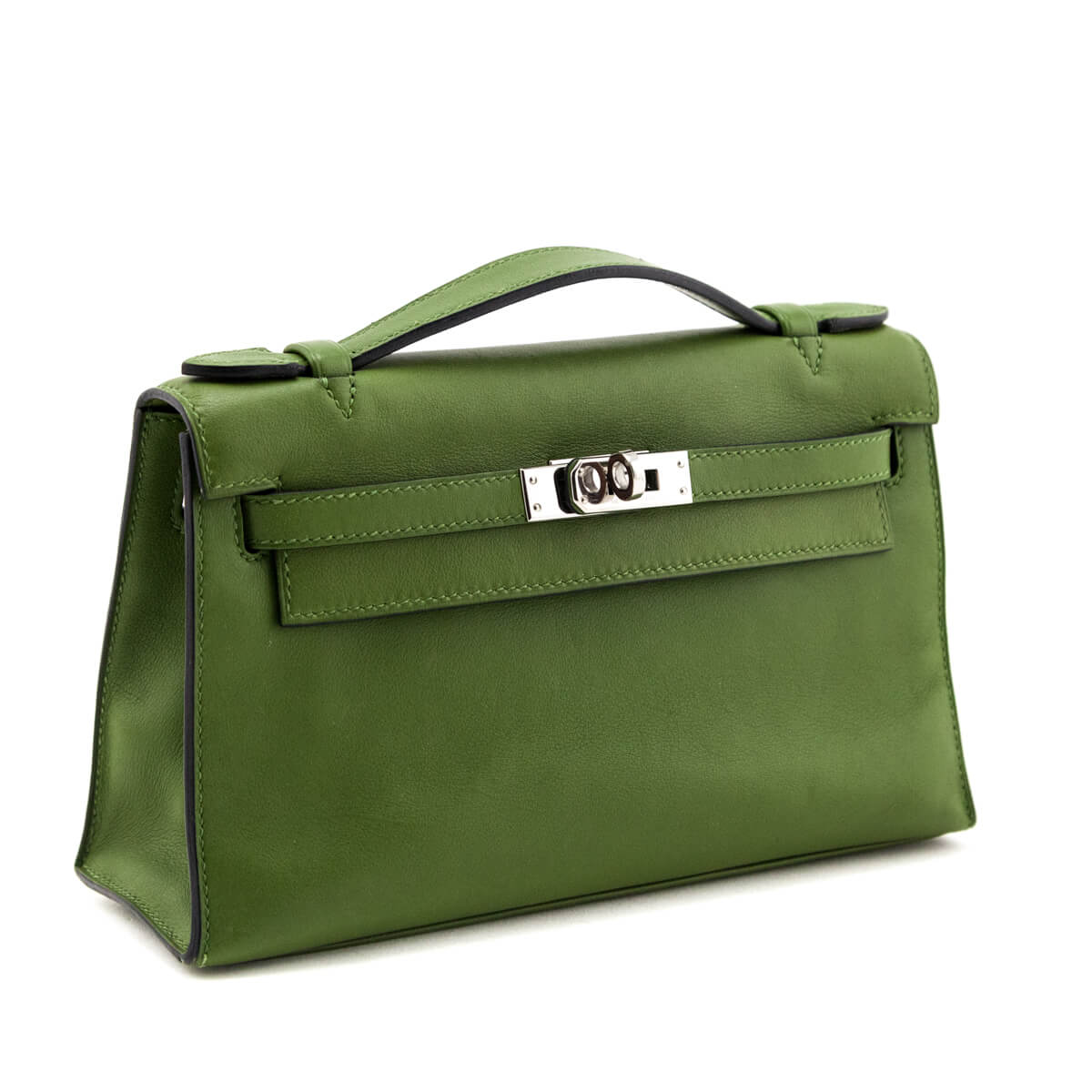 Hermes Vert Pelouse Swift Kelly Pochette - Love that Bag etc - Preowned Authentic Designer Handbags & Preloved Fashions