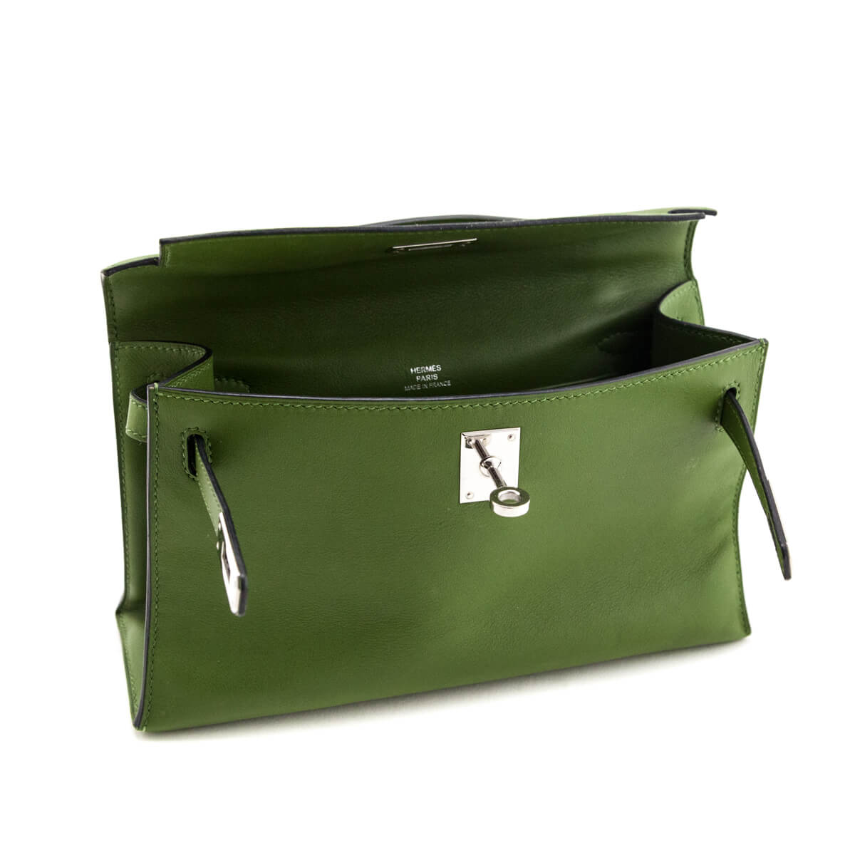 Hermes Vert Pelouse Swift Kelly Pochette - Love that Bag etc - Preowned Authentic Designer Handbags & Preloved Fashions