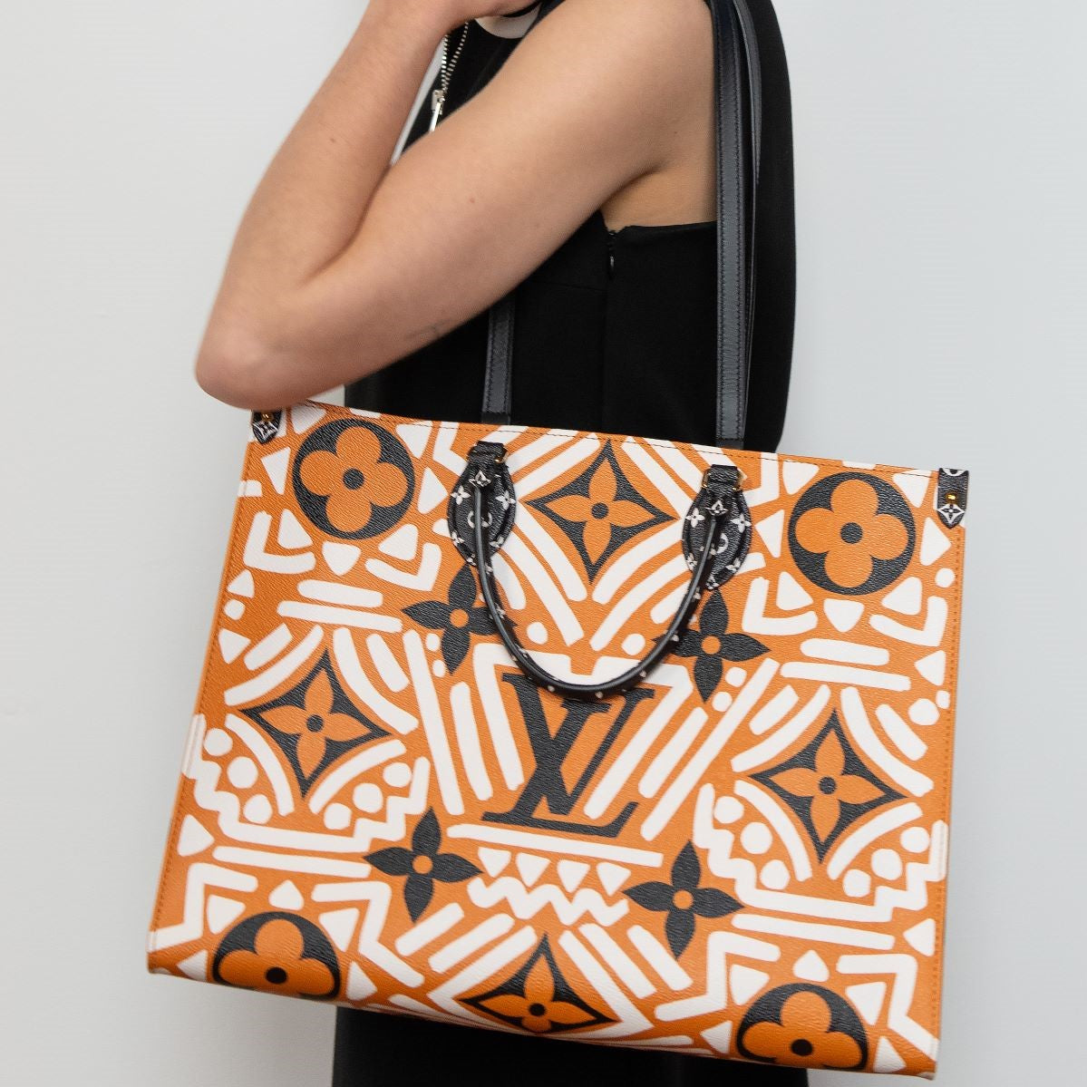Louis Vuitton Creme & Caramel Monogram Giant Crafty Onthego GM - Love that Bag etc - Preowned Authentic Designer Handbags & Preloved Fashions