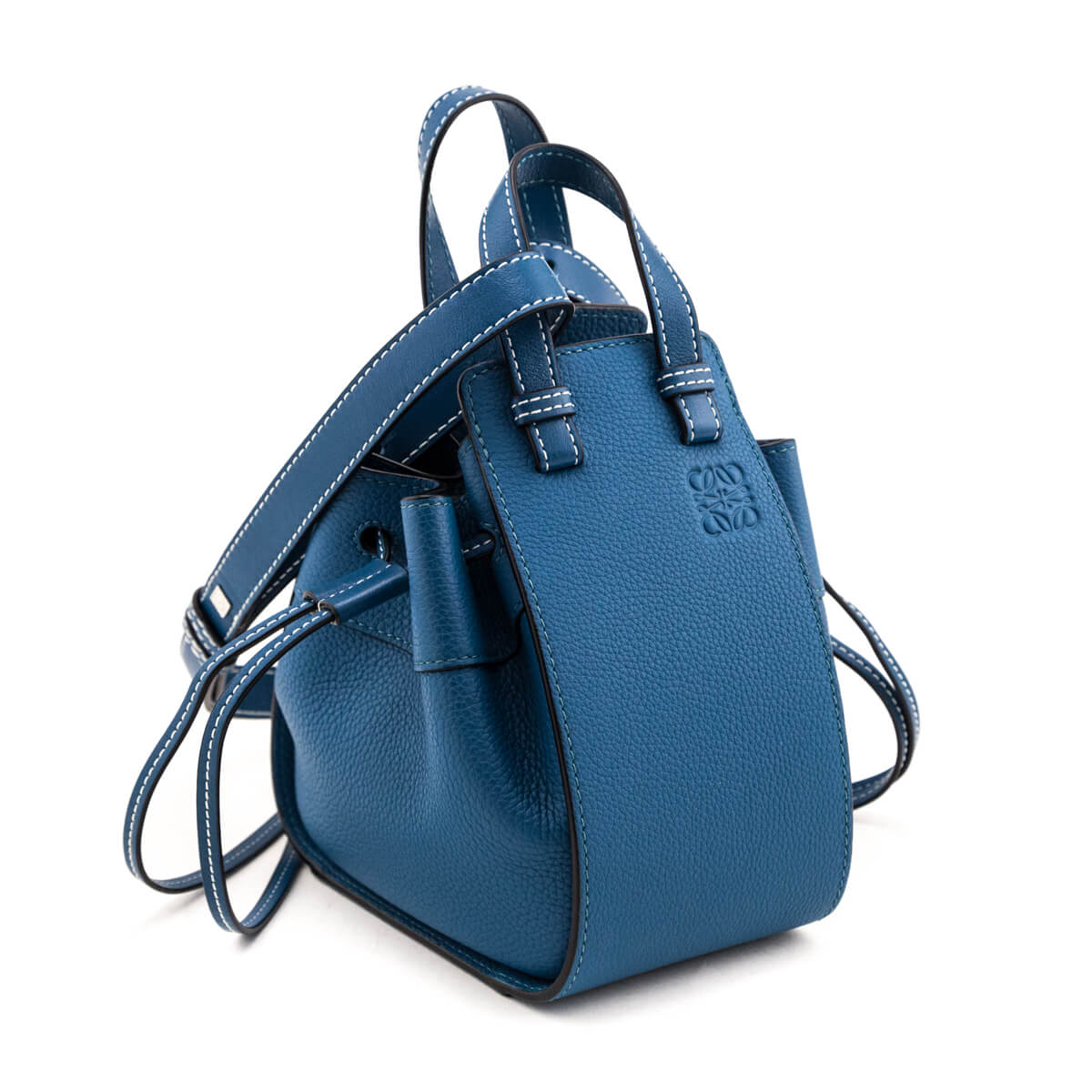 Loewe Blue Caslfkin Mini Hammock Shoulder Bag - Love that Bag etc - Preowned Authentic Designer Handbags & Preloved Fashions