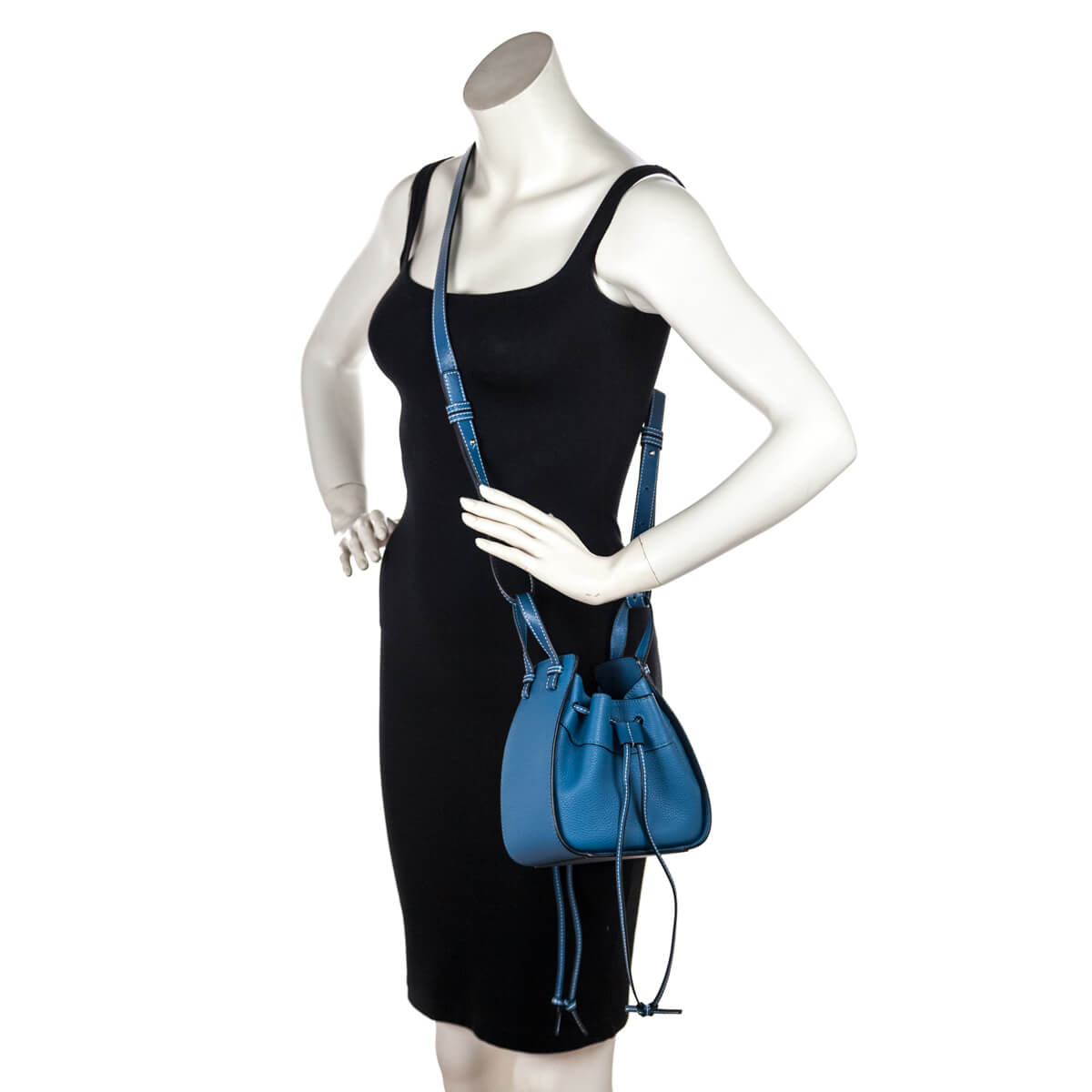Loewe Blue Caslfkin Mini Hammock Shoulder Bag - Love that Bag etc - Preowned Authentic Designer Handbags & Preloved Fashions