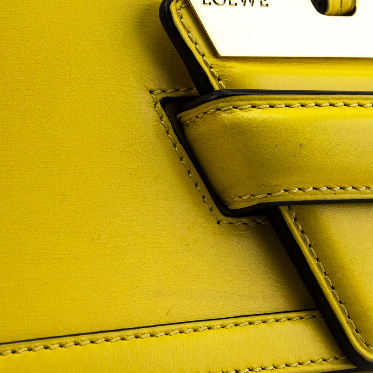 Loewe Bright Yellow Box Calfskin Medium Barcelona Bag - Love that Bag etc - Preowned Authentic Designer Handbags & Preloved Fashions