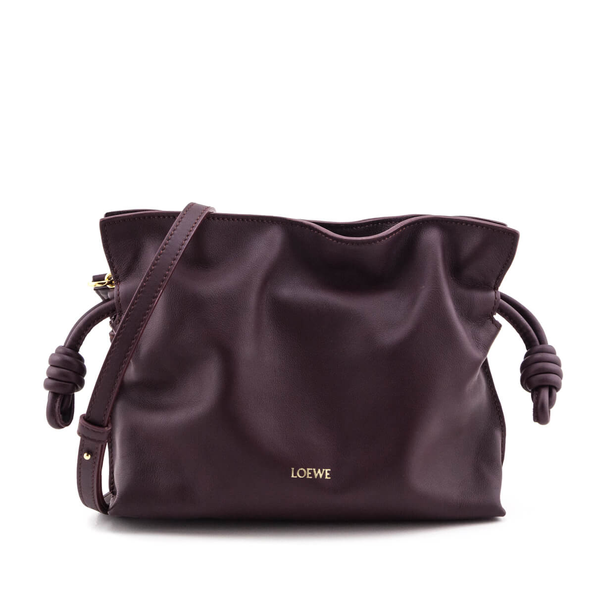 Loewe Dark Burgundy Nappa Calfskin Mini Flamenco Clutch