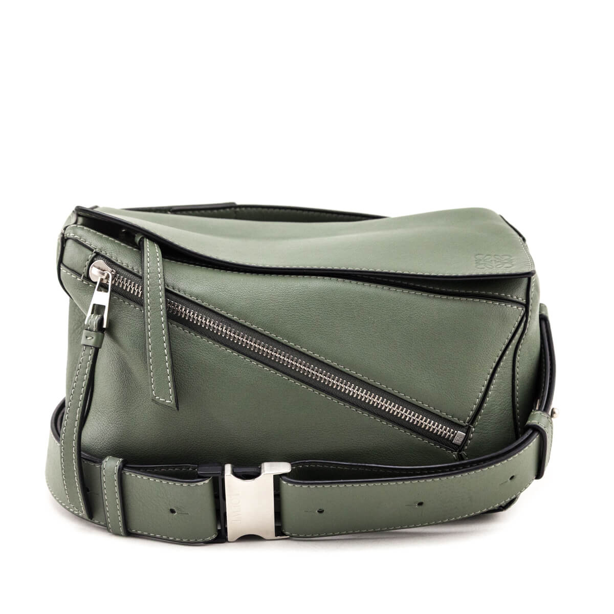 Loewe Green Small Puzzle Belt Bag - Preloved Loewe Canada