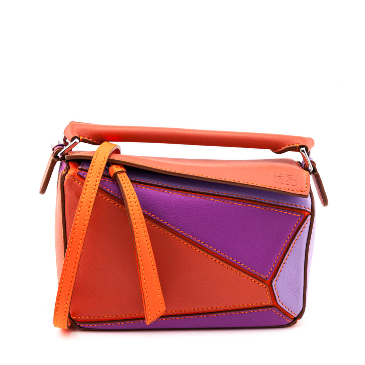 Loewe x Paula's Ibiza Orange & Multicolor Mini Puzzle Edge Bag - Love that Bag etc - Preowned Authentic Designer Handbags & Preloved Fashions
