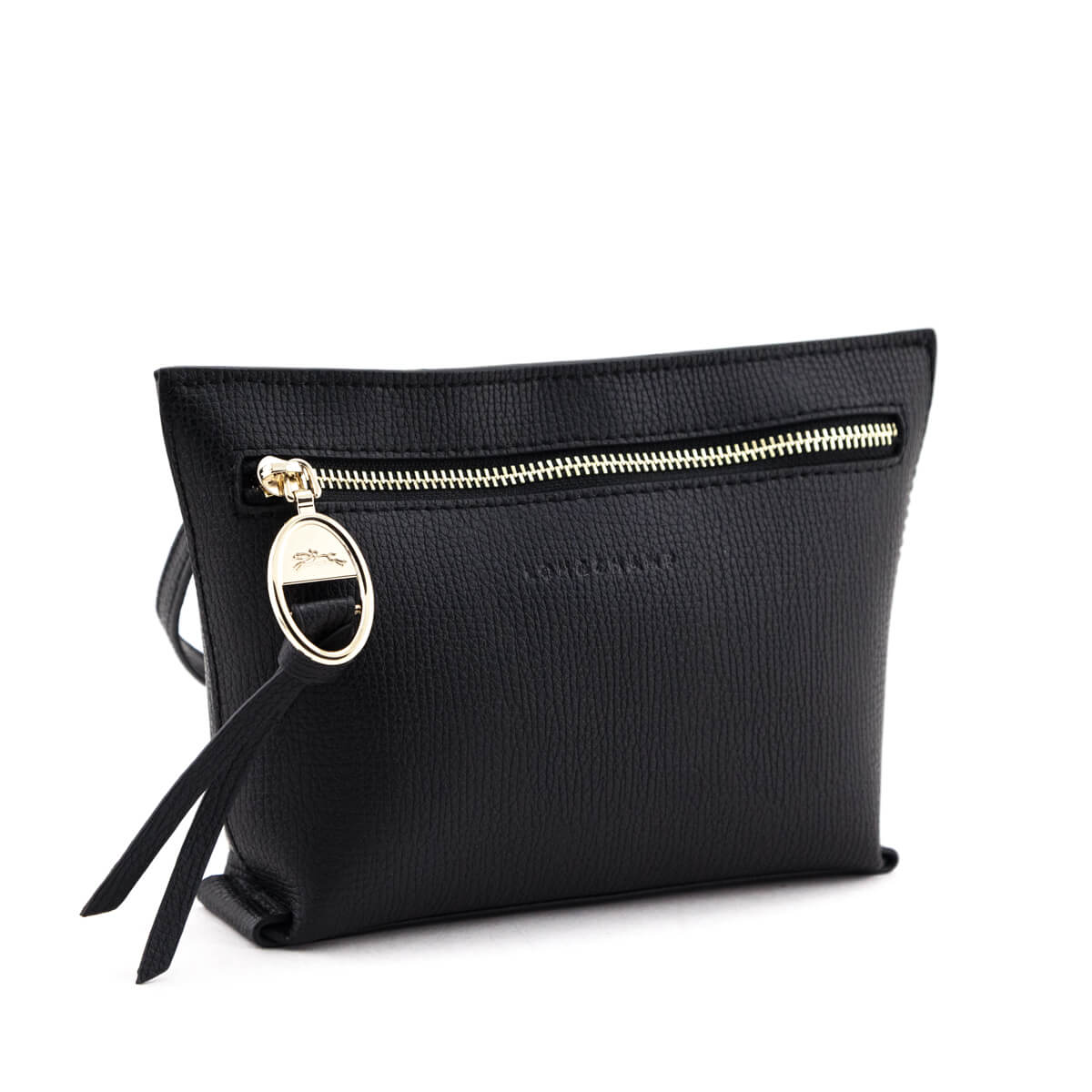 Longchamp Black Grained Calfskin Mailbox Crossbody XS - Love that Bag etc - Preowned Authentic Designer Handbags & Preloved Fashions