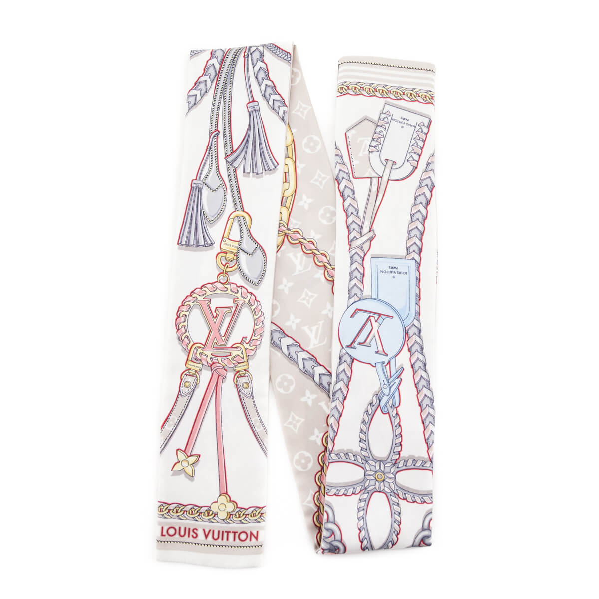 Louis Vuitton Beige Mix & Straps Silk Bandeau