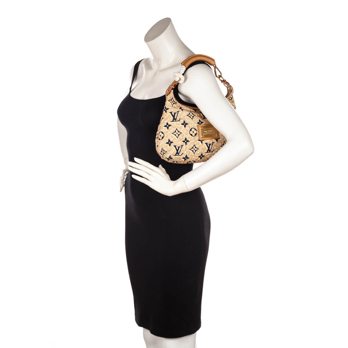 Louis Vuitton Beige Nylon Monogram Cruise Bulles PM - Love that Bag etc - Preowned Authentic Designer Handbags & Preloved Fashions