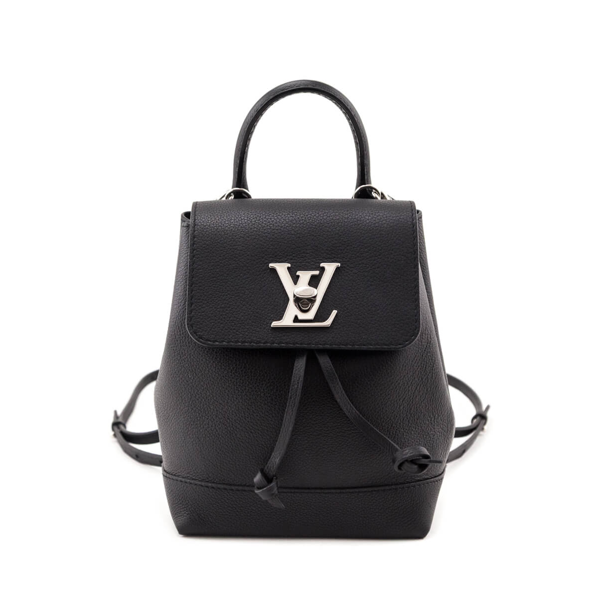 Louis Vuitton Black Calfskin Lockme Mini Backpack