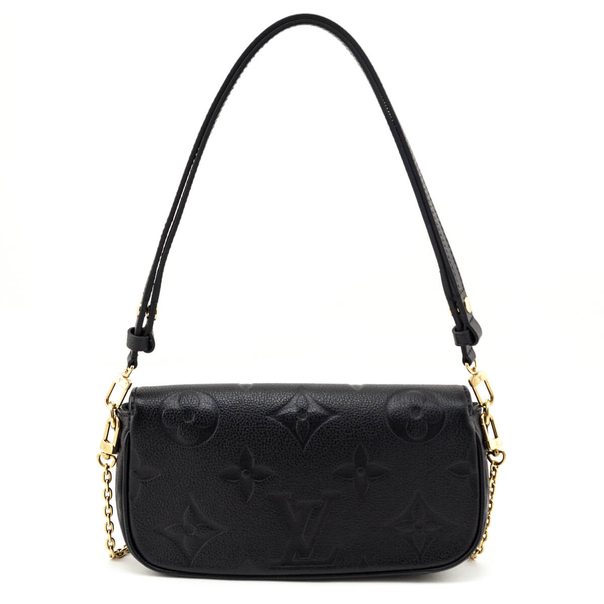 Louis Vuitton Black Empreinte Monogram Giant Ivy Wallet On Chain - Love that Bag etc - Preowned Authentic Designer Handbags & Preloved Fashions